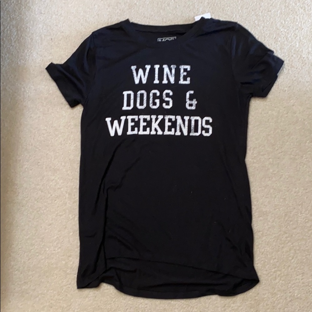 Modern Lux Wine Dogs and Weekends Tee